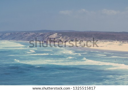 View of a beautiful coastline, Atlantic ocean in Europe  - travel, vacation and summer concept. Your perfect holiday destination