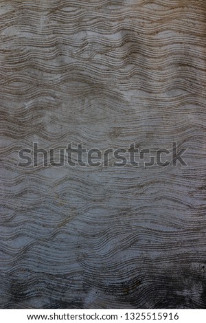 Cement floor vertical with gray wave patterns for use with picture and text or design and decoration.