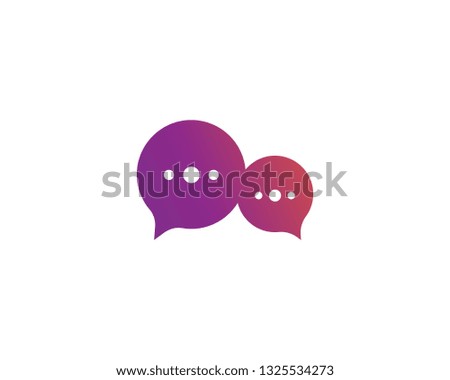 Speech bubble icon Logo template vector illustration - Vector