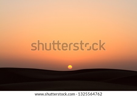 Sunrise in Desert in Oman