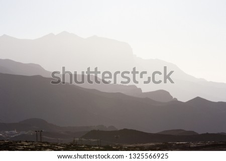 Sunrise in Mountain Horizon in Oman