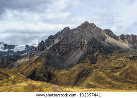 Rocks in front of the sky Royalty-Free Stock Photo #132557441
