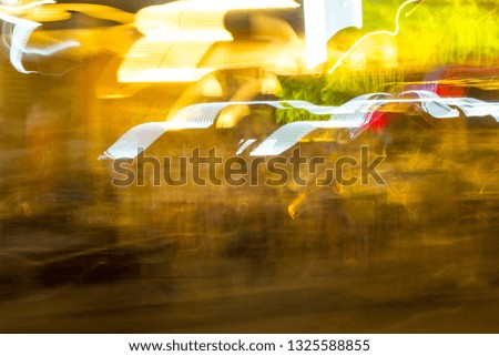 Abstract Motion Blur car lights On the road or streets, shoot from inside a moving car.