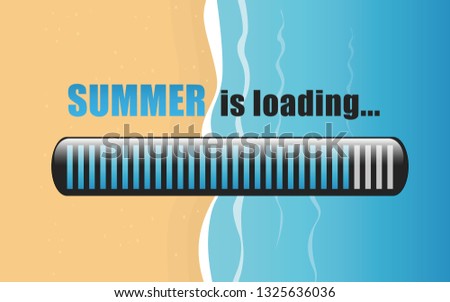 summer is loading beach background vector illustration EPS10