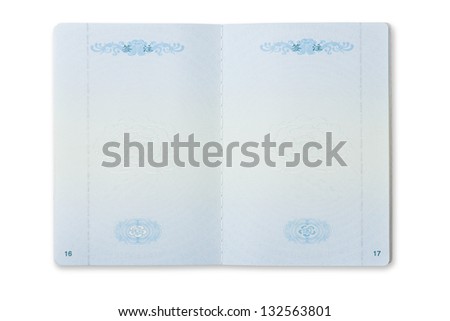 The empty of China passport Royalty-Free Stock Photo #132563801