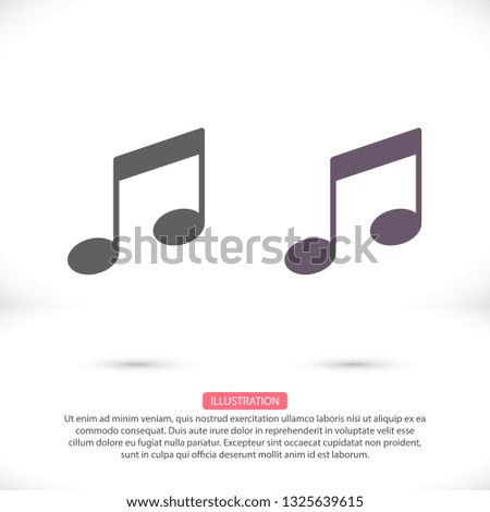 Music note icon - Vector
