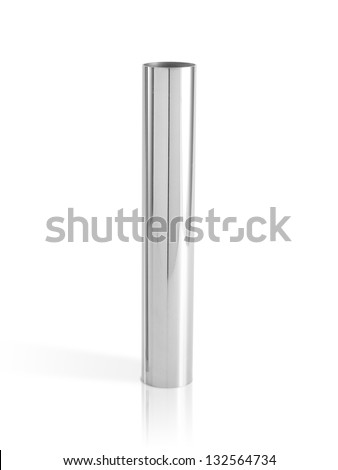 metal pipes isolated on white Royalty-Free Stock Photo #132564734