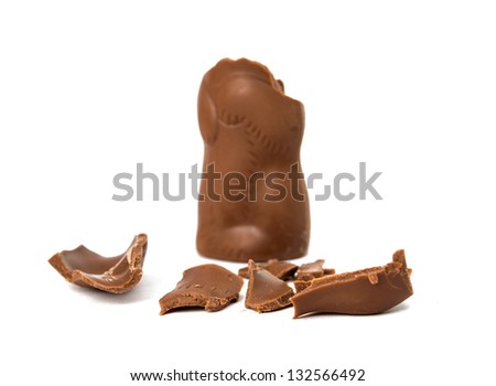Easter sugar confectionery on a white background