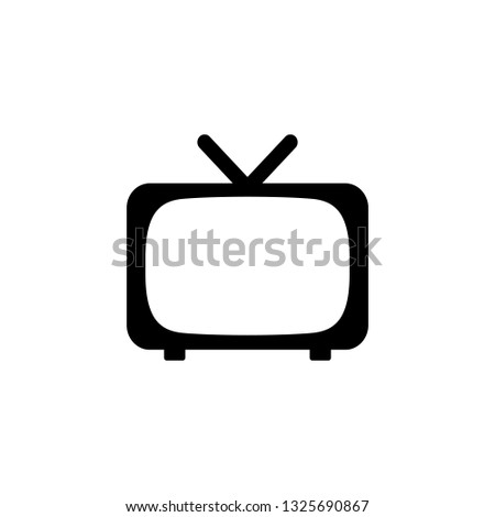 Television Icon. Editable vector stroke 64x64 Pixel.