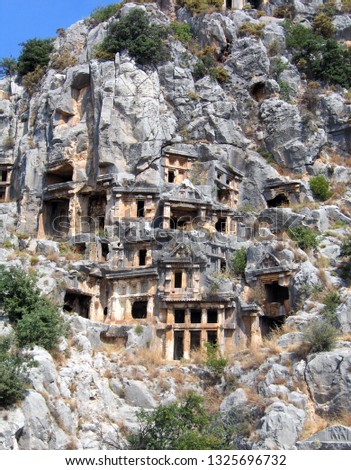 Photo of Lykian tombs in Turkey