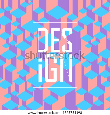 Creative geometric background, poster design template, landing page, abstract web banner, vector illustration