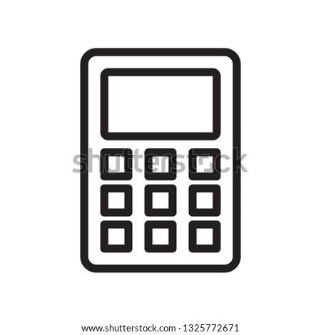 Calculator icon in trendy outline style design. Vector graphic illustration. Editable vector stroke. EPS 10