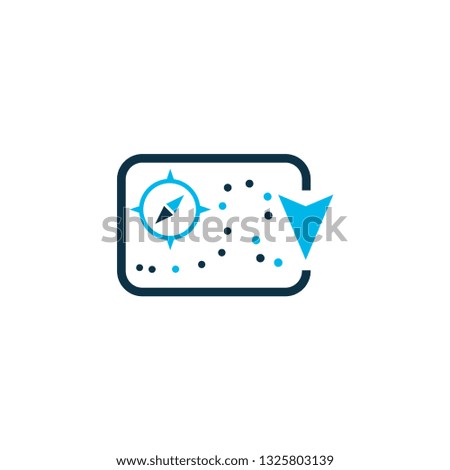 Business strategy icon colored symbol. Premium quality isolated work tactic element in trendy style.