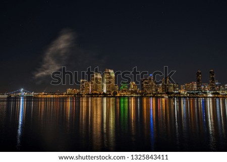 Nighttime city landscape