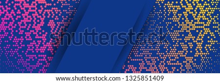 Hipster modern geometric abstract background. Bright blue banner with a trend gradient stripes, textured background. Business template for a bright color. Illusion stripes background. Royalty-Free Stock Photo #1325851409
