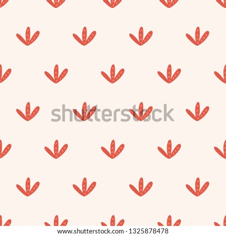 Ornament with flowers. Seamless hand drawn vector pattern