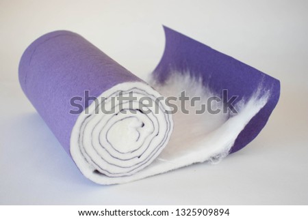 medical cotton roll on a  white background