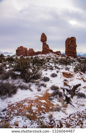 Rock formations, arches, skyline vistas and sunsets in Arches National Park.  Arches is 1 of 5 national parks in Utah.  It is a must see for all those who like the outdoors. 