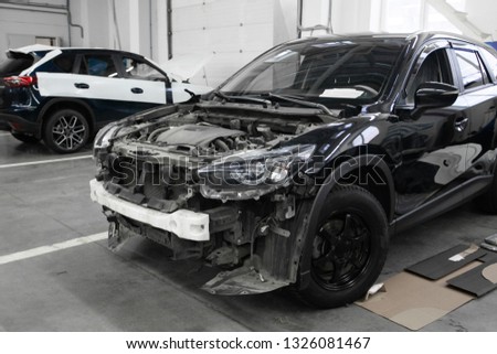 Car repair and service station. Automobile disassembly. Warranty