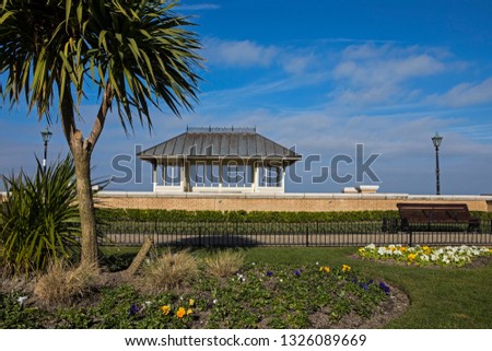View of the promenade at Herne Bay in Kent, England. 