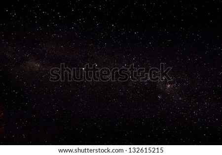 Beautiful african night sky and many stars, galaxy background