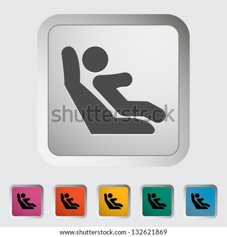 Lower anchors and tethers for children. Single icon. Vector illustration.