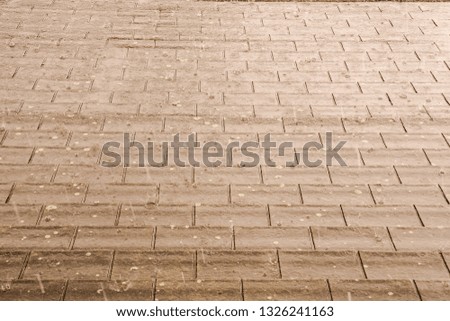 Photo picture texture background of Modern tiles roof in the rain