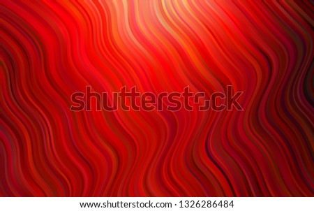 Light Red vector background with bent ribbons. Blurred geometric sample with gradient bubbles.  Pattern for your business design.
