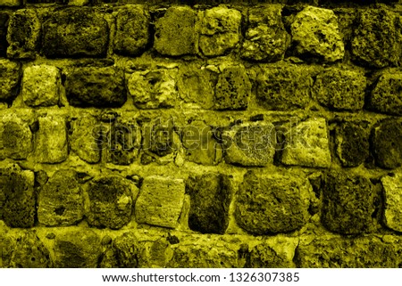 Bright yellow view of the walls