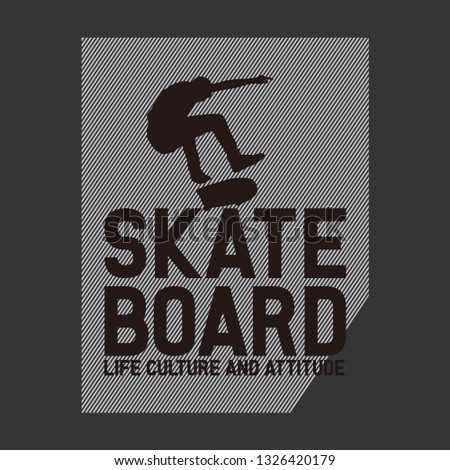 skateboarding sport typographyy. T-shirt print, label, apparel, poster, banner, flyer. Elements for design