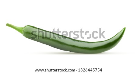 red hot chili pepper, isolated on white background, clipping path, full depth of field
