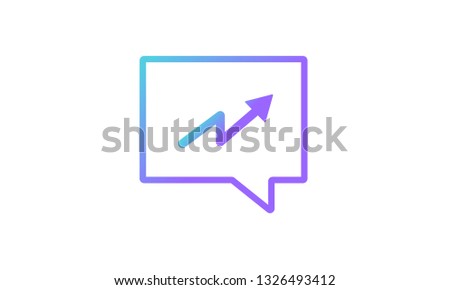 message icon concept, business message icon concept. modern gradient style vector icon