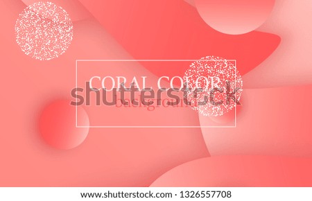 Coral color abstract background. Vector illustration. Colorful gradient pattern.