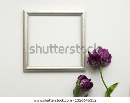 
frame and tulips