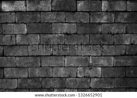 Brick wall, Close up texture of black brick or dirty wall brick use for web design and wallpaper background