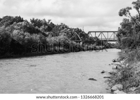 Railway bridge on the river