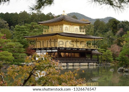 Japanese temple house in the middle of the forest.