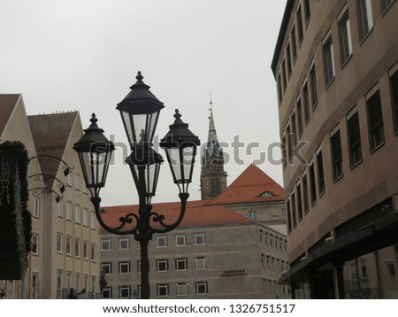 city lantern lighting in Nuremberg, Germany. Picture taken in Nuremberg, Germany in November 2018