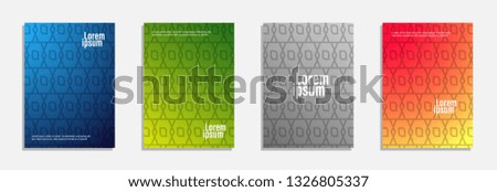 Colorful and modern cover design. Set of geometric pattern background design