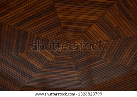 Wooden ceiling mural.