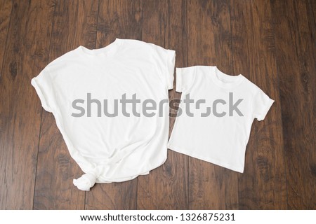 Styled Stock Photography "A Mother's Love", Mockup-Digital File,White Women's T-shirt and White Kids T-shirt, Mommy and Daughter/Son Mock Up