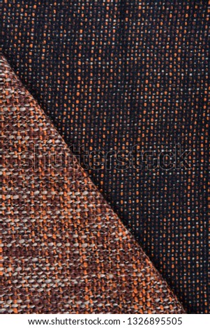 The texture of the fabric large weave, brown