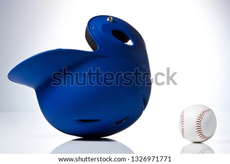 Baseball helmet on white background.