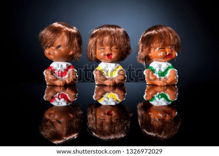A variety of emotional baby dolls