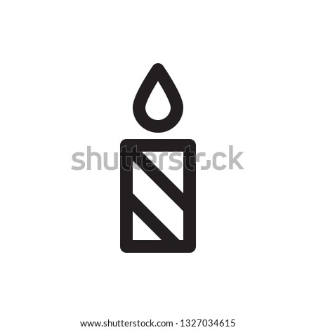 Candle icon in trendy outline style design. Vector graphic illustration. Editable vector stroke. EPS 10. 