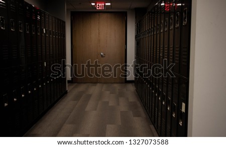 Dramatic photos of a set of lockers