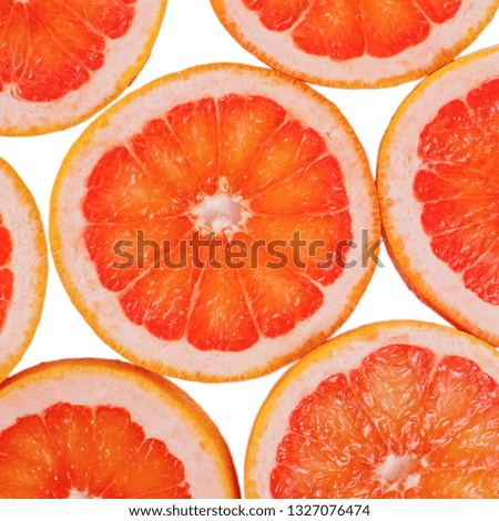 Sliced fresh grapefruit background