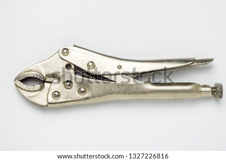 Object close up macro white lightbox pliers tool