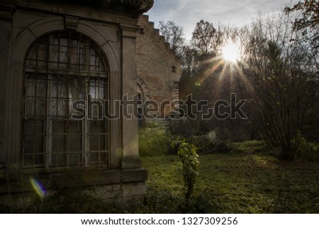 Sun rays on lost place