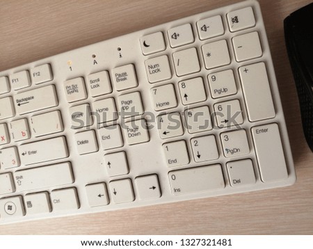 keyboard on table